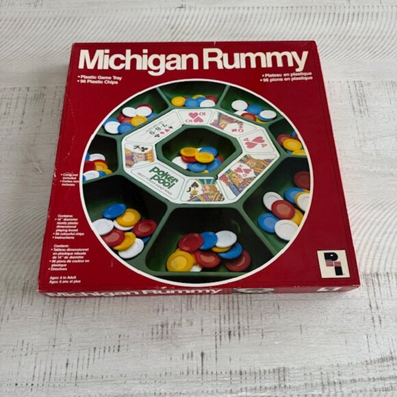 Vintage 1980's Playtoy Michigan Rummy (French/English) Lic by Pressman - Picture 1 of 8